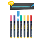 Krijtstift Securit SMA-100 rond ass 1-2mm blister à 7 stuks