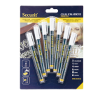 Feutre-craie Securit SMA-100 ogive 1-2mm blanc blister 7 pièces