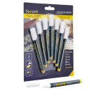 Feutre-craie Securit SMA-100 ogive 1-2mm blanc blister 7 pièces