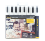 Securit SMA-510 chisel-tip chalk marker 2-6mm white set of 8 pieces