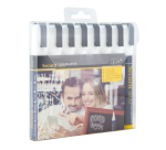 Feutre-craie Securit SMA-510 biseau 2-6mm blanc étui 8 pièces