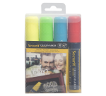 Securit Chalk Marker SMA-720 square 7-15mm assorted set of 4 pieces