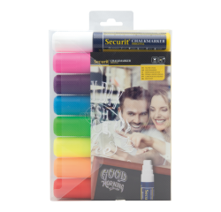 Krijtstift Securit SMA-720 blok ass 7-15mm blister à 8 stuks
