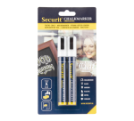 Securit Kreidemarker SMA-510, Weiß, Keilspitze, 2-6mm, Blisterpackung 2 Stück