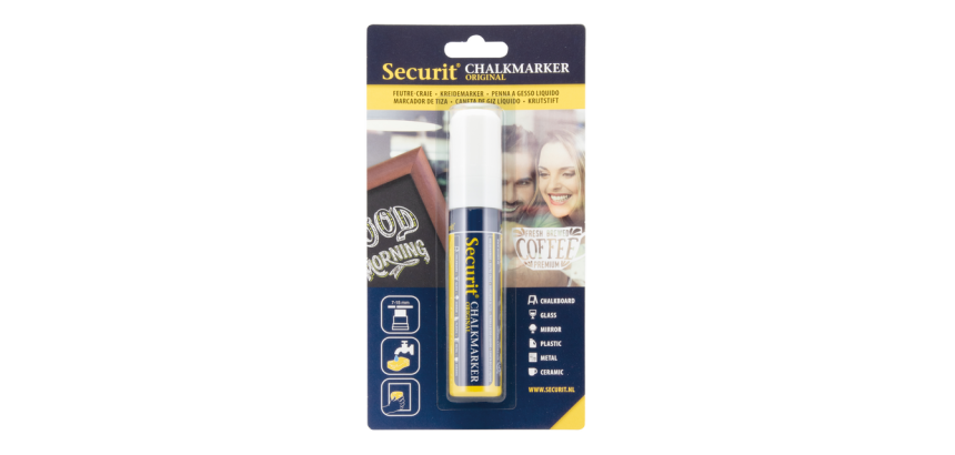 Krijtstift Securit SMA-720 blok wit 7-15mm blister