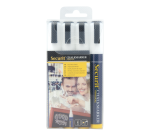 Krijtstift Securit SMA-510 schuin wit 2-6mm blister à 4 stuks