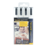 Feutre-craie Securit SMA-510 biseau 2-6mm blanc blister 4 pièces