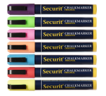 Feutre-craie Securit SMA-510 biseau 2-6mm assorti étui 8 pièces