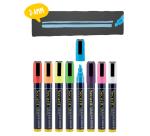 Feutre-craie Securit SMA-510 biseau 2-6mm assorti étui 8 pièces