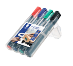 Marqueur Staedtler Lumocolor 350 permanent biseau 2-5mm assorti 4 pièces