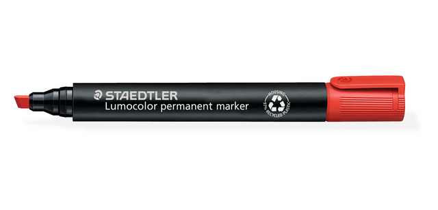 Staedtler Lumocolor 350 permanent chisel marker 2-5mm red