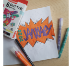 Feutre Bruynzeel Kids Glitter set 6 couleurs