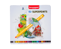 Viltstift Bruynzeel Super Points blik à 15 kleuren