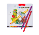 Feutre Bruynzeel Creatives Superpoints boîte 15 couleurs