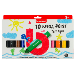 Feutre Bruynzeel Kids Mega Point set 10 pièces assorti