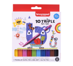 Viltstift Bruynzeel Kids Triple set à 10 kleuren