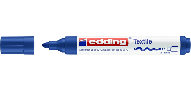 Marqueur Textile edding 4500 ogive 2-3mm bleu