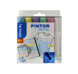 Feutre PILOT Pintor Pastel Medium assorti 6 pièces