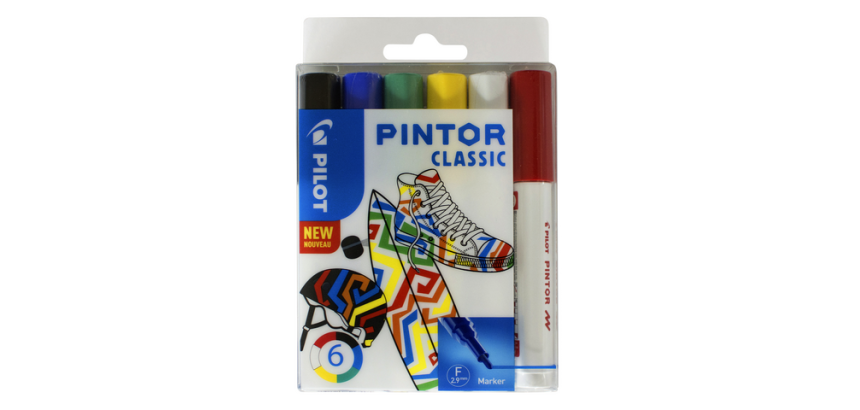 Feutre PILOT Pintor Classic Fin assorti étui 6 pièces