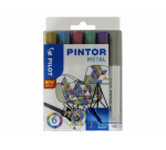 Feutre PILOT Pintor Métallic Fin assorti étui 6 pièces