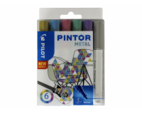 Feutre Pilot Métal 1.0mm ëtui 6 pièces assorti