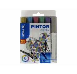 Feutre Pilot Métal 1.0mm ëtui 6 pièces assorti