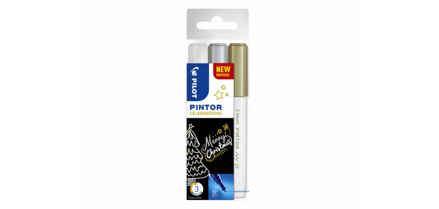 PILOT Pintor Celebrations Extra Fine Assorted 3-Piece Case