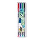 Fineliner Staedtler Triplus 334 assorti 0.3mm 4 stuks