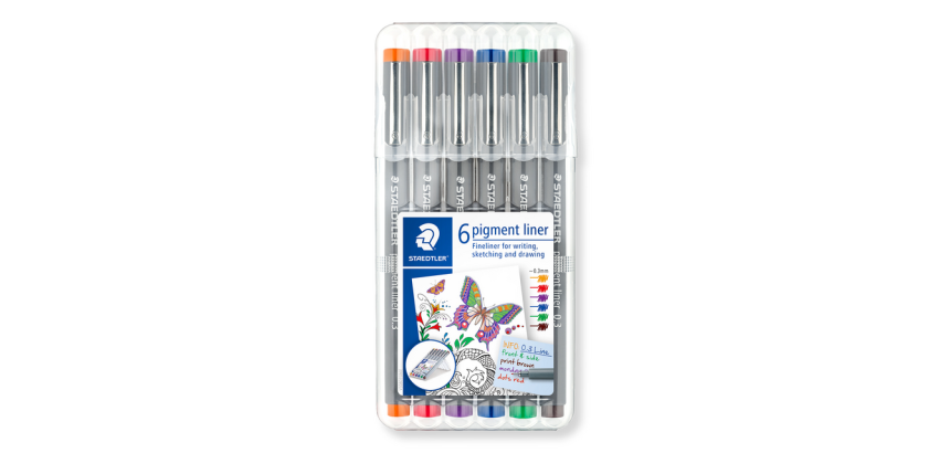 Fineliner Staedtler 308 0,3mm assorti set 6 pièces