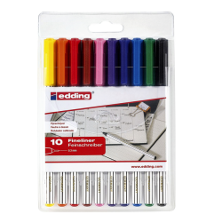 Fineliner Edding 89/10 assorti blister de 10 pièces