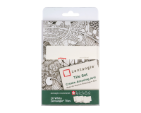 Kit dessin Sakura Zentangle blanc set 20 motifs