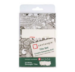 Kit dessin Sakura Zentangle blanc set 20 motifs