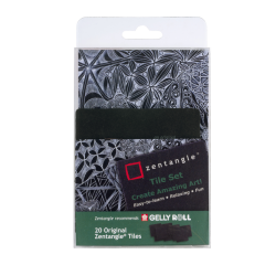 Kit dessin Sakura Zentangle noir set 20 motifs