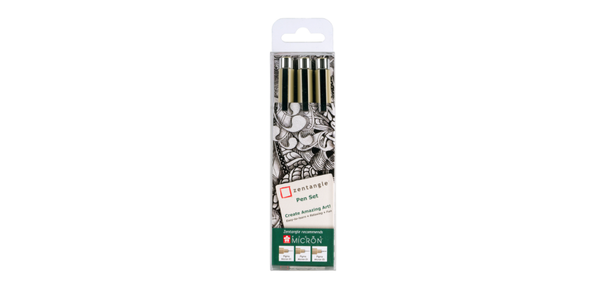 Sakura Zentangle drawing kit black set 3 pens