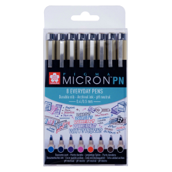 Fineliner Sakura Pigma Micron 0,4mm assorti blister 8 pièces