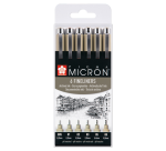 Fineliner Sakura pigma micron set 6stuks zwart