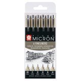EN_SET PIGMA MICRON 6 NOIR