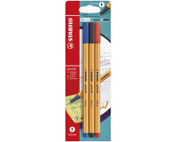 Fineliner STABILO point 88/3 Fin assorti blister 3 pièces