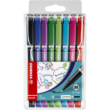 Fineliner STABILO Sensor 187/8 medium assorti etui à 8 stuks