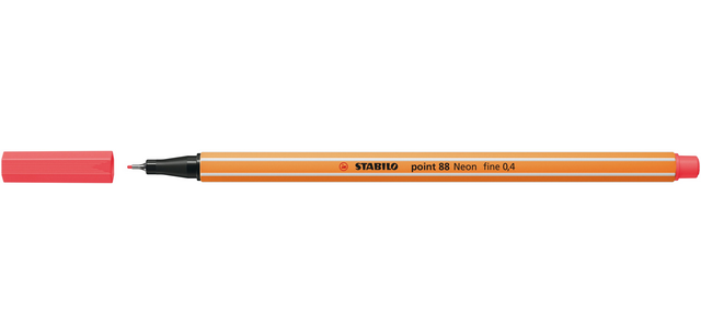 Fineliner STABILO point 88/040 fijn neon rood