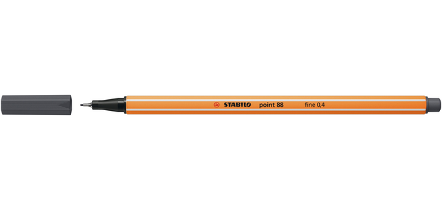 Fineliner STABILO point 88/97 fijn diepkoud grijs
