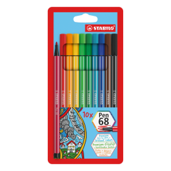 En_rotulador stabilo acuarelable pen 68 estuche de 10 unidades colores surtidos
