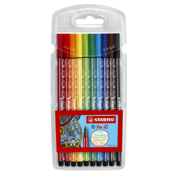 En_rotulador stabilo acuarelable pen 68 estuche de 10 unidades colores surtidos