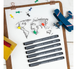 Fineliner Staedtler 308 0,3mm assorti set 6 pièces