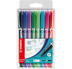 Fineliner STABILO Sensor 189/8 Fin assorti étui 8 pièces