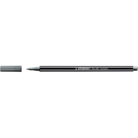 Viltstift STABILO Pen 68/805 medium metallic zilver