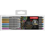 Feutre STABILO Pen 68/06 Medium Metallic étui 6 couleurs