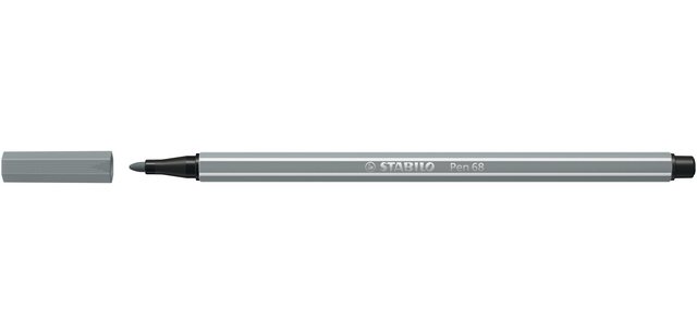 Viltstift STABILO Pen 68/95 medium middel koudgrijs