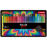 STABILO Pen 68 Arty Felt-tip Medium Box 50 Colors