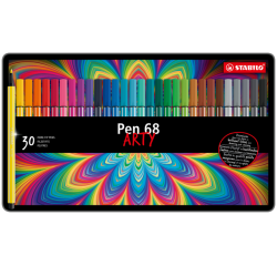 Feutre STABILO Pen 68 Arty Medium boîte 30 couleurs